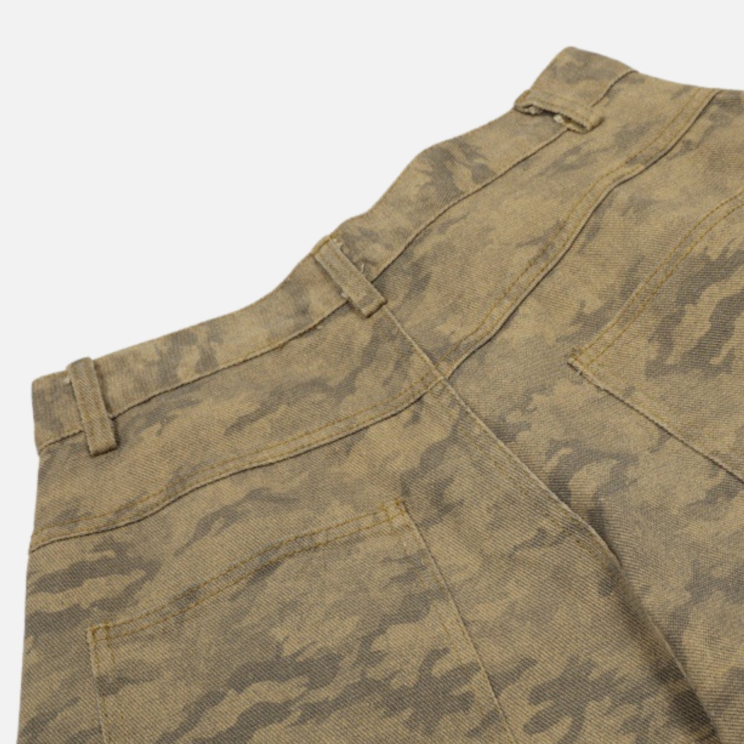 Punk Camo Cargo Slant Pants