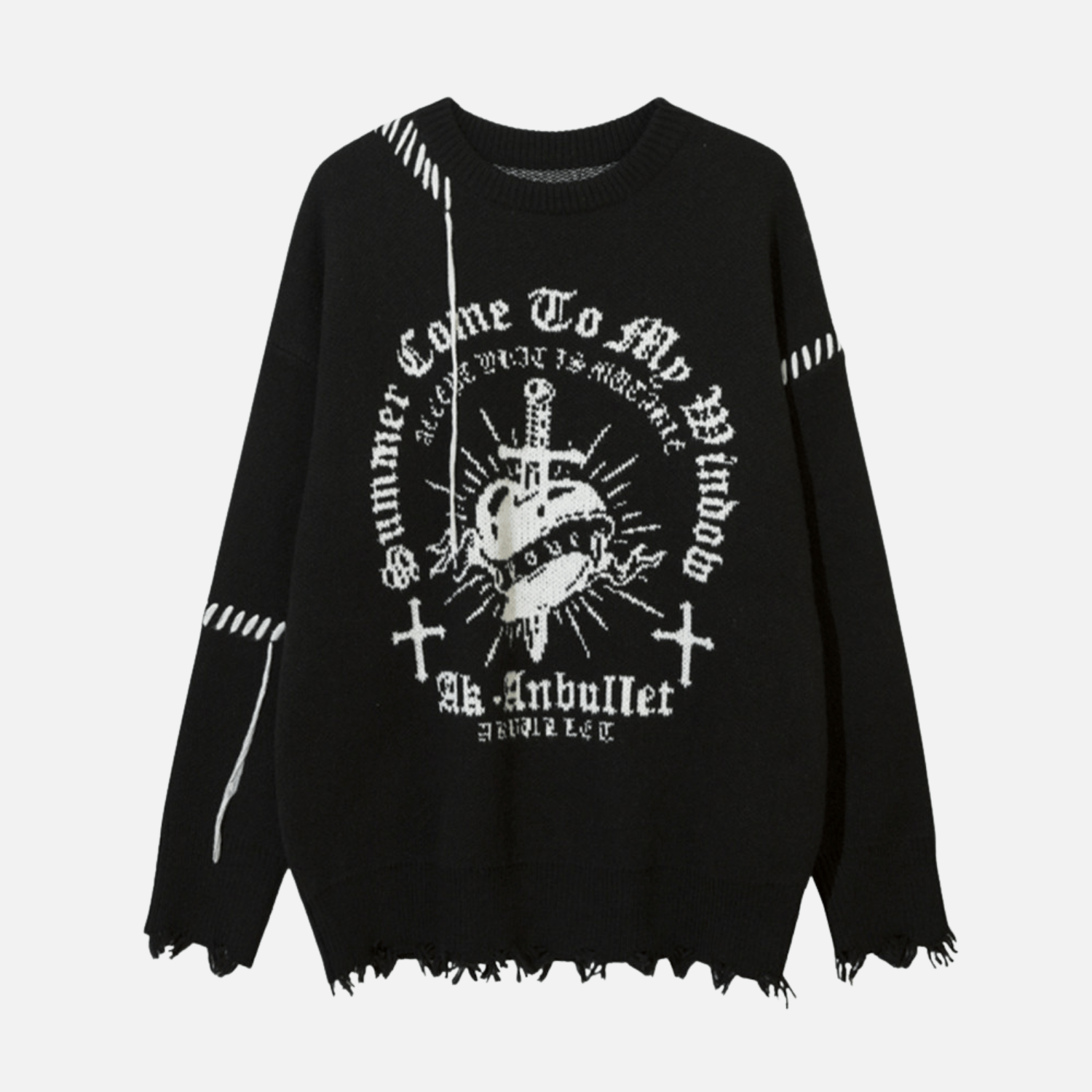 Dark Cross Jacquard Sweater