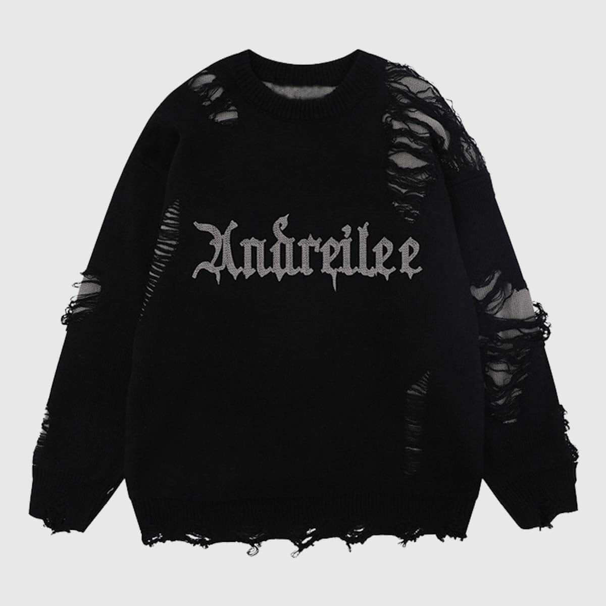 Vintage Distressed Strickpullover
