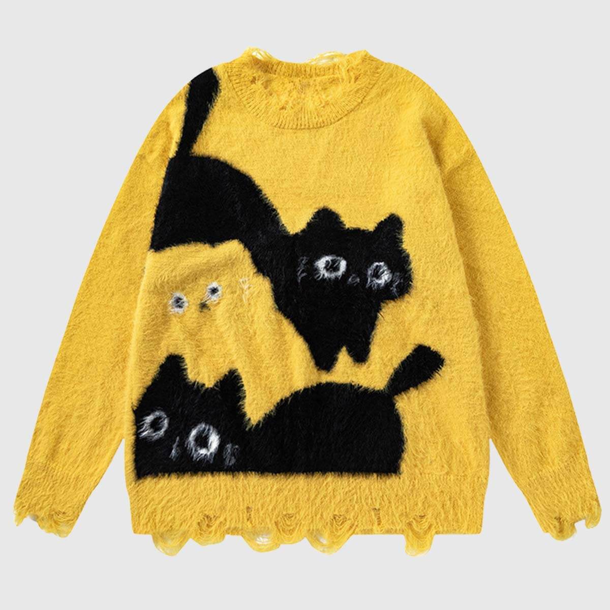 Süßer Pullover mit Katzenmuster