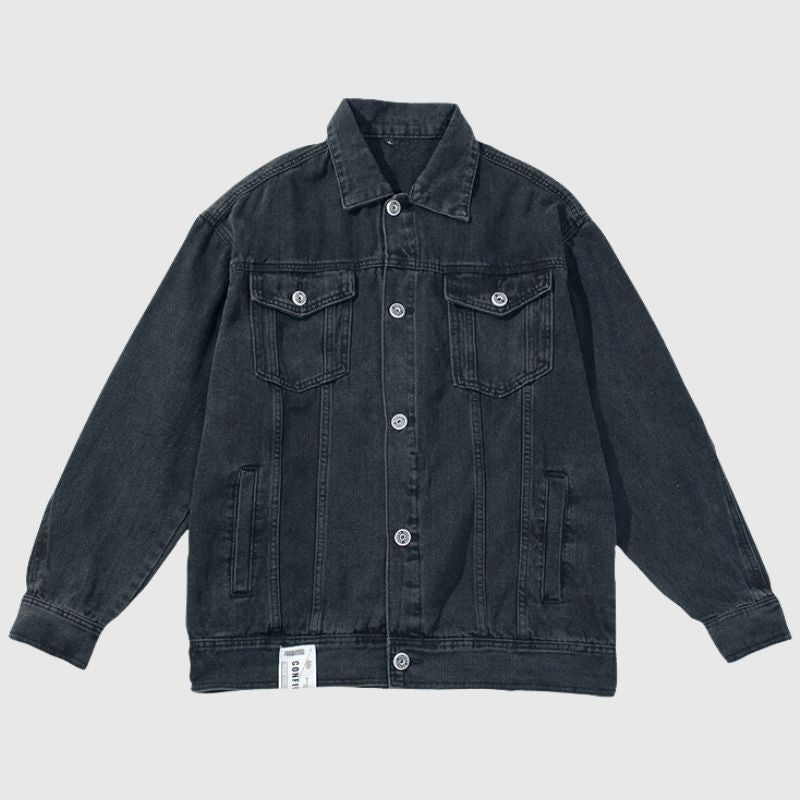 Chaqueta vaquera con diseño de etiqueta