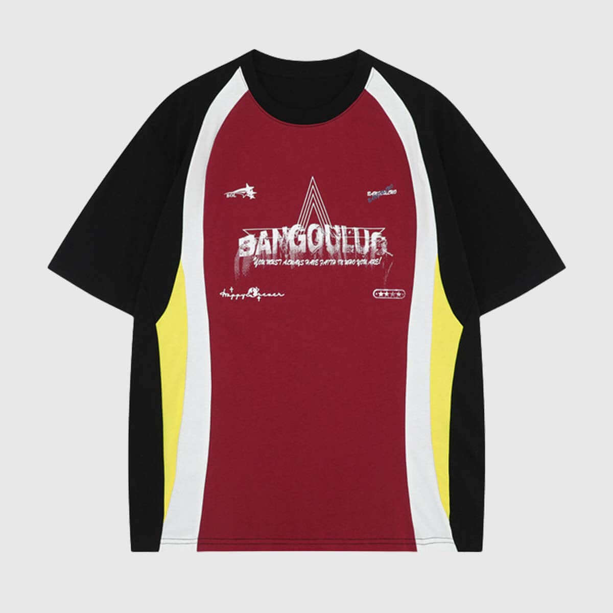 Mehrfarbiges T-Shirt „SANGOU“ mit Grafik