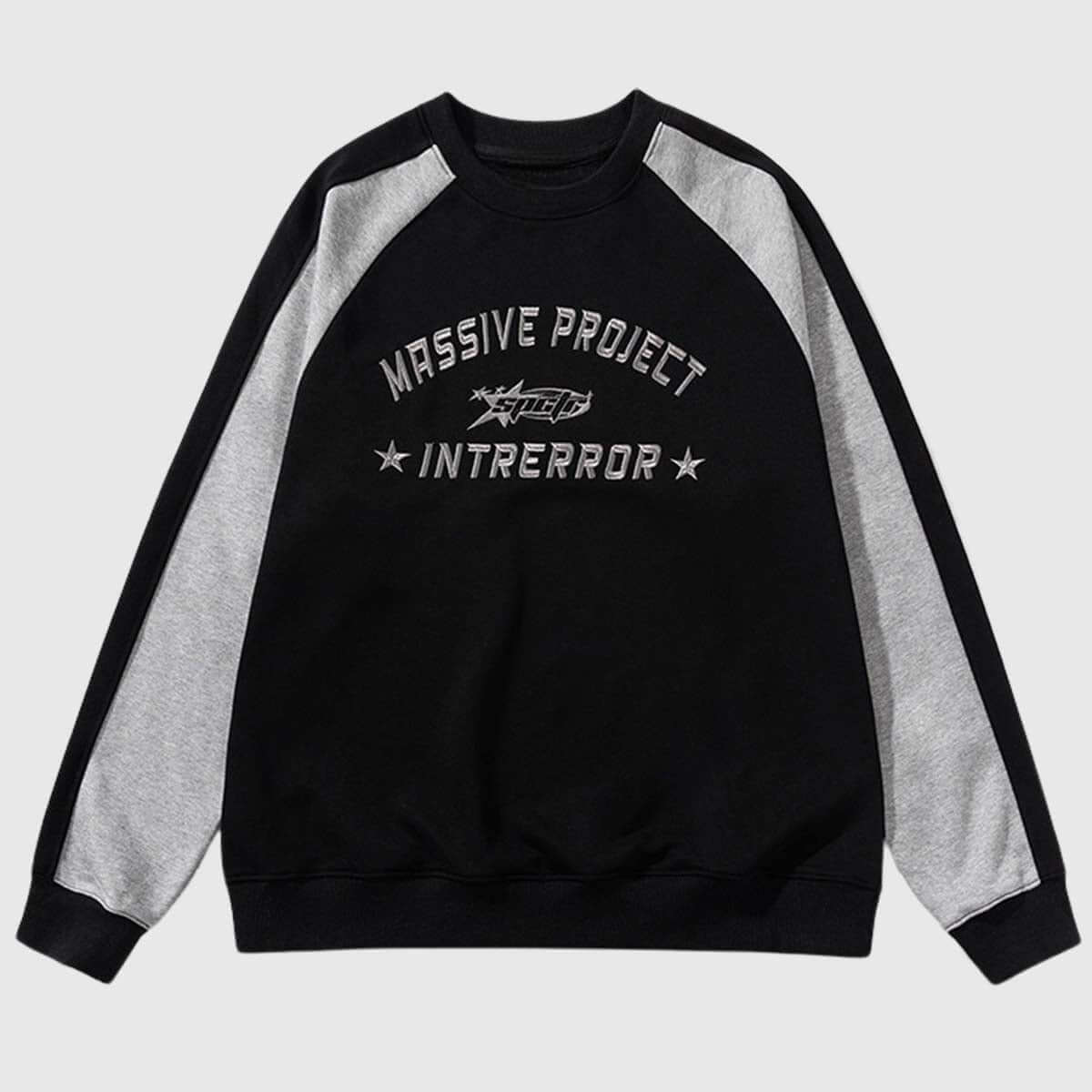 Sudadera con letras en bloques de color
