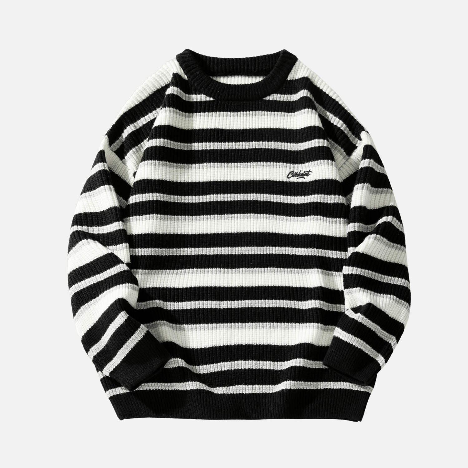 Heavyweight Striped Knit Sweater
