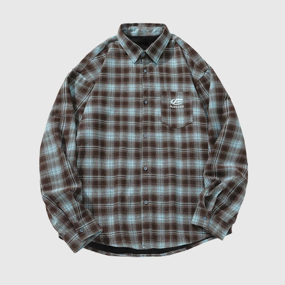 Plaid Button-Up Shirt