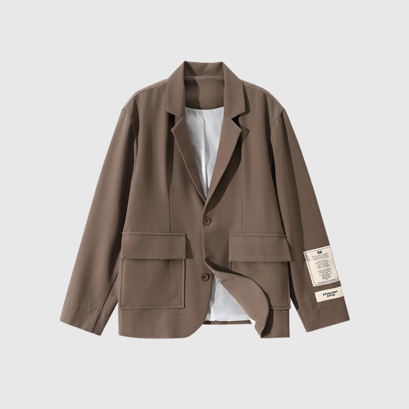 Lässiger Blazer mit aufgesetzten Taschen