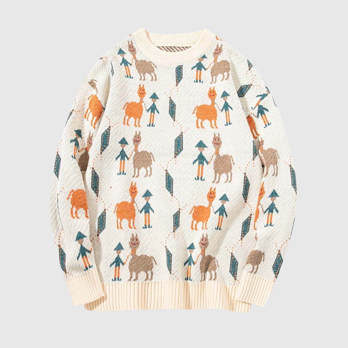 Vintage Tier & Wald Strickpullover