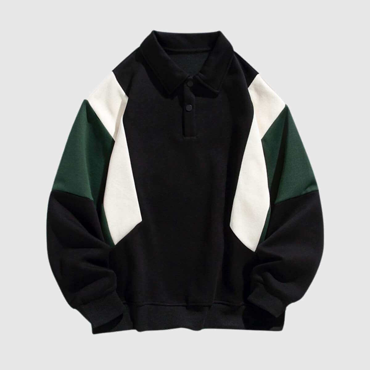 Polo-Sweatshirt mit Farbblockdesign