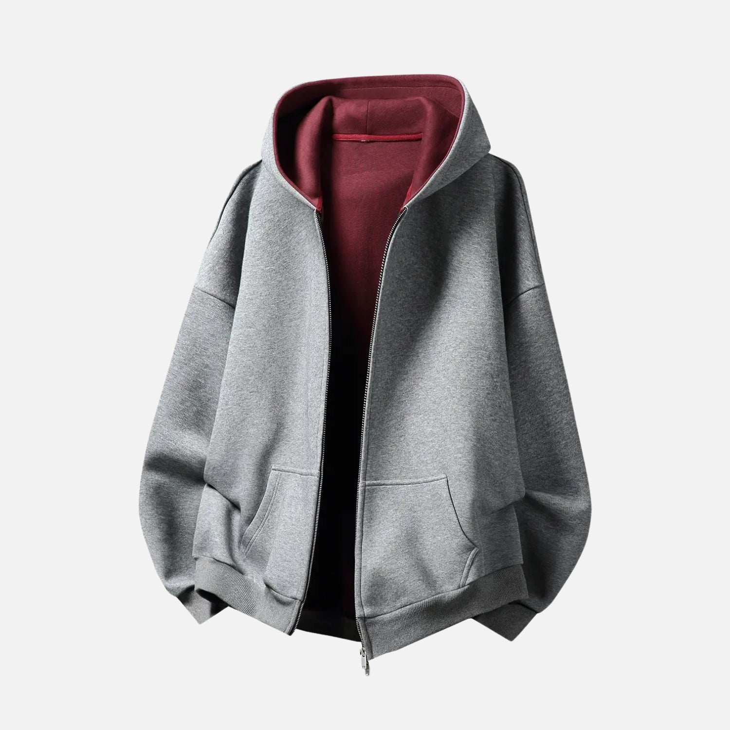 Heavyweight Colorblock Zip-Up Hoodie