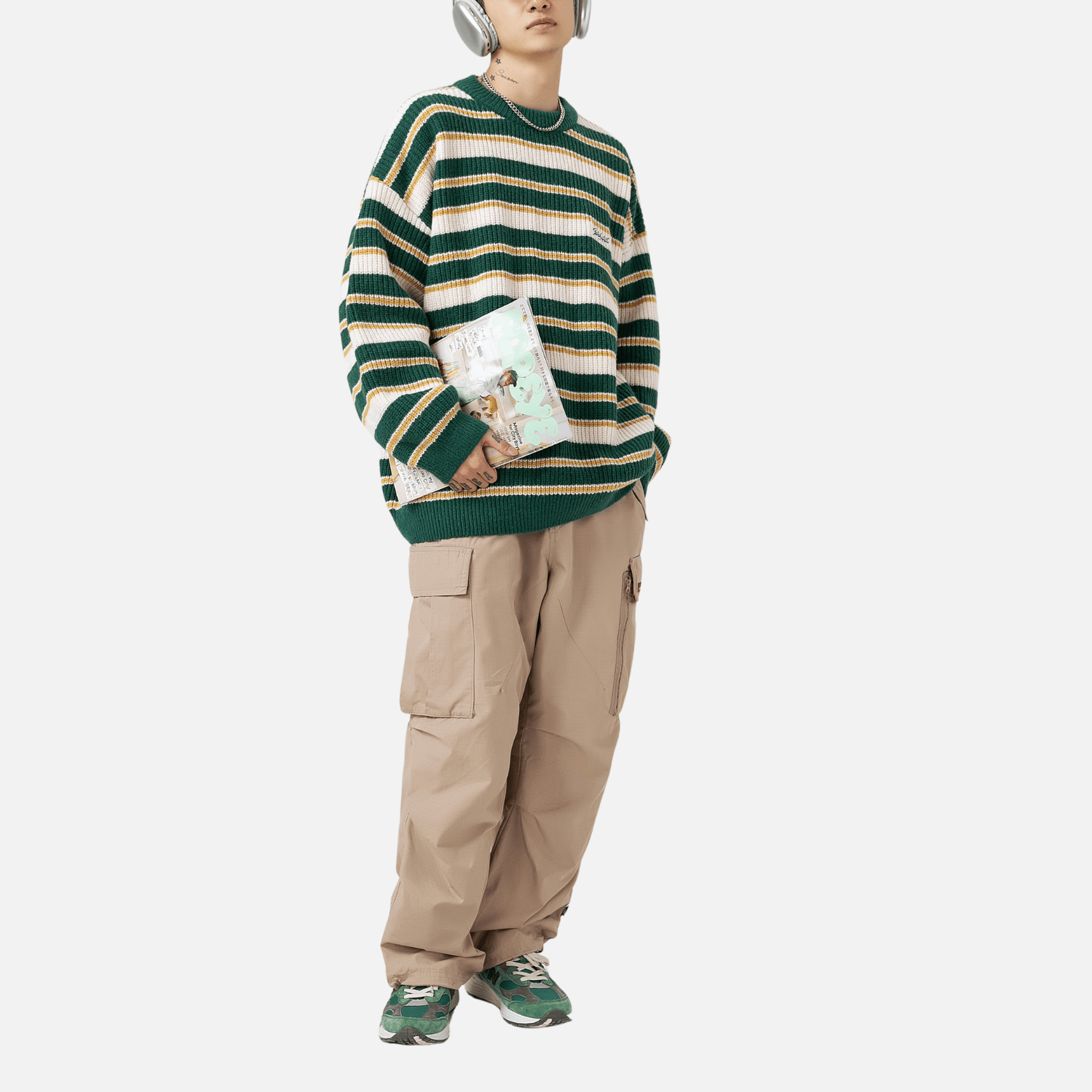 Heavyweight Striped Knit Sweater