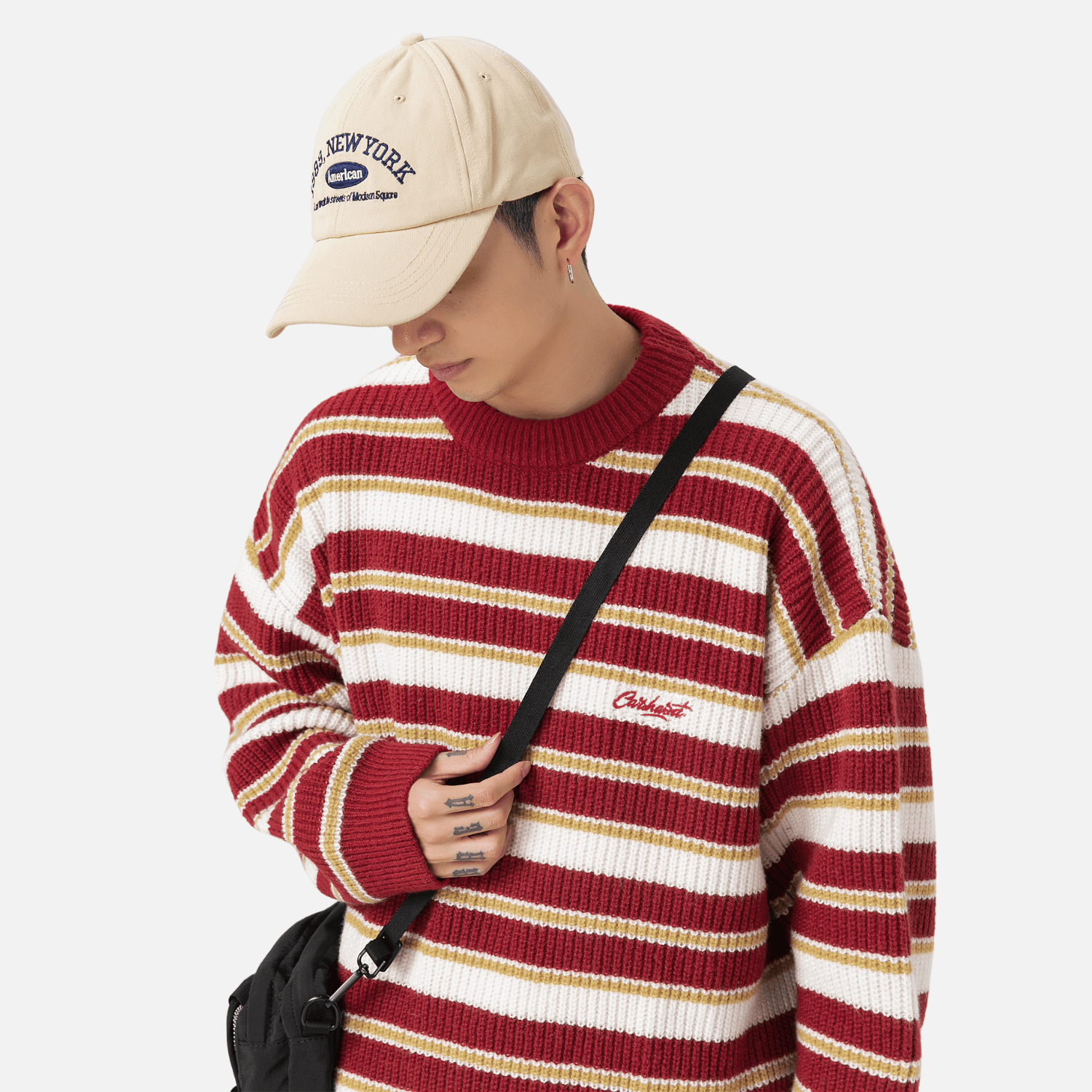 Heavyweight Striped Knit Sweater