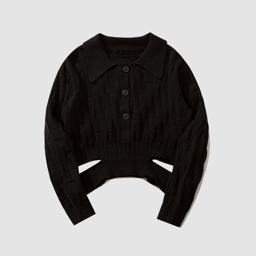 Kurz geschnittener Pullover mit Taillenausschnitt