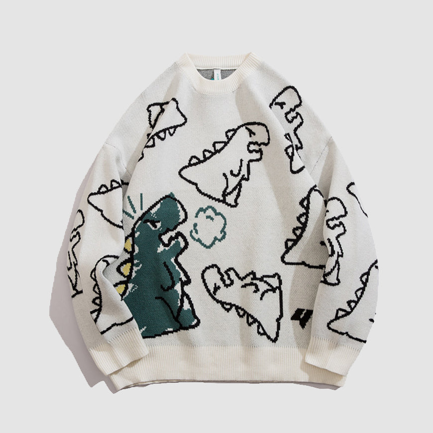 Suéter estampado de dinosaurios