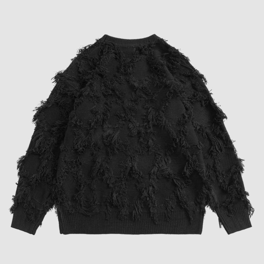 Stilvoller Strickpullover mit Quaste