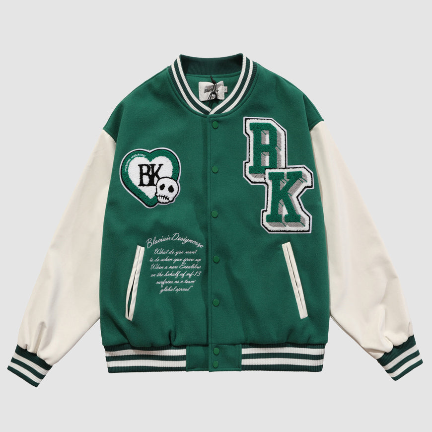 Color matching Armband Varsity Jackets