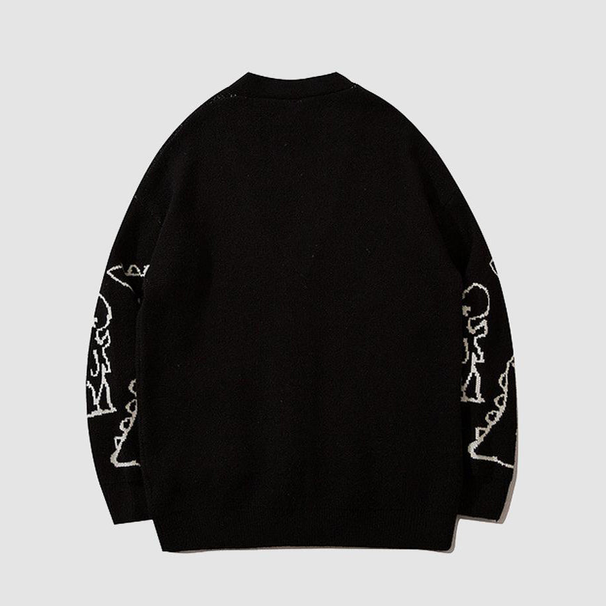 Suéter tipo cárdigan de dinosaurio