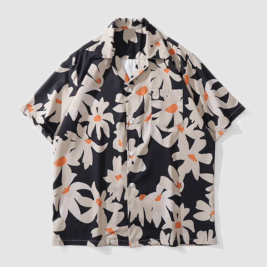 Vintage Sommerhemden mit Gänseblümchen-Print