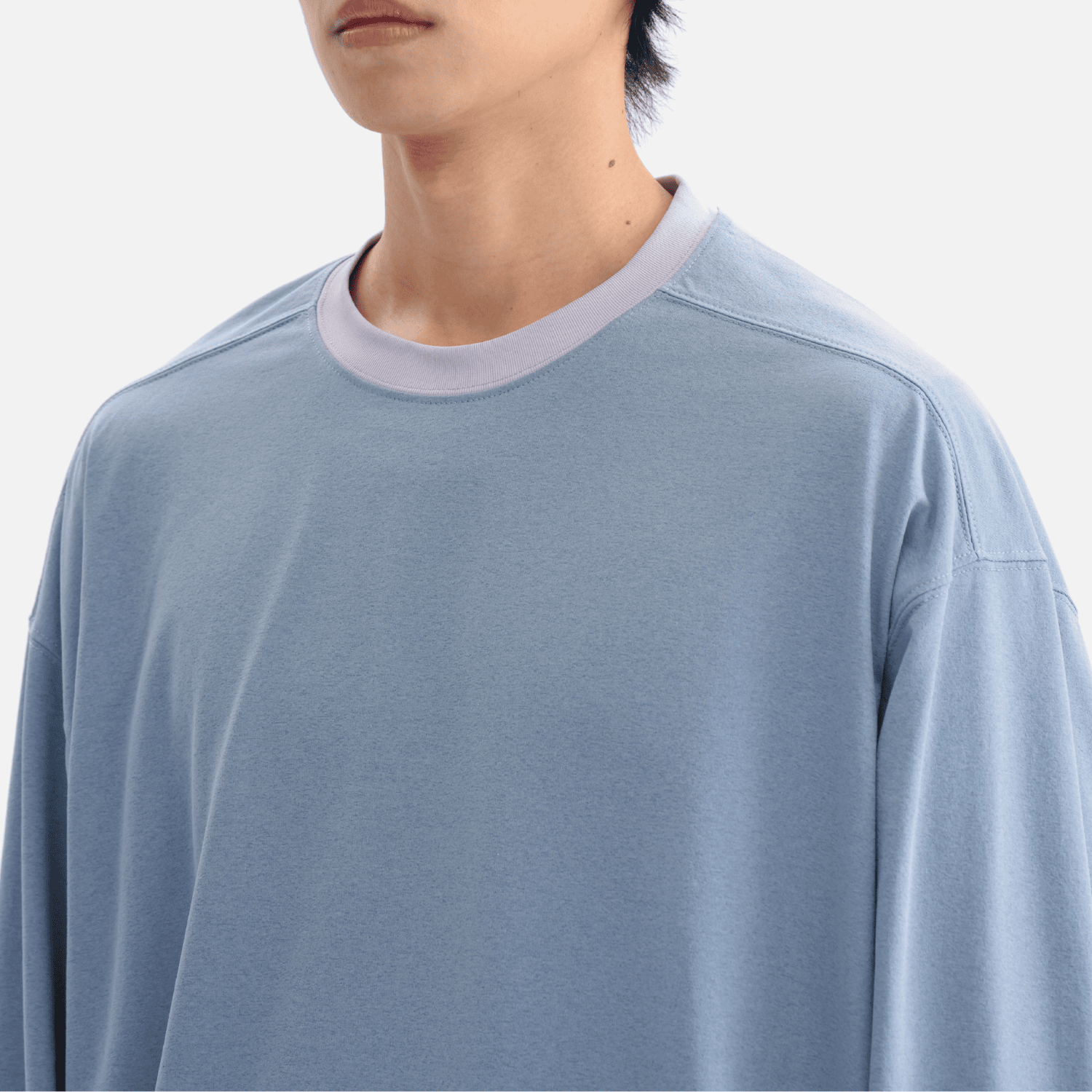 Patchwork Drawstring Long-Sleeve Tee