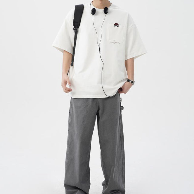 Retro Embroidery Cotton T-Shirt