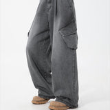 Washed Vintage Denim Pants
