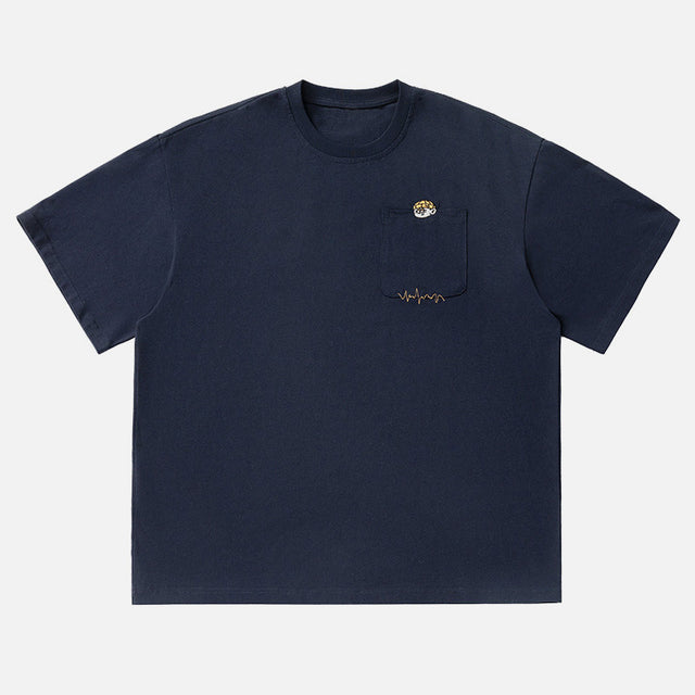 Retro Embroidery Cotton T-Shirt