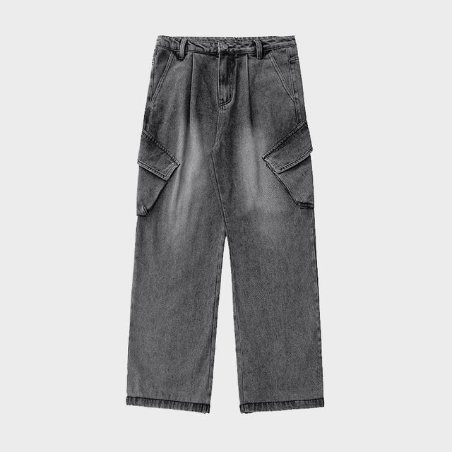 Washed Vintage Denim Pants