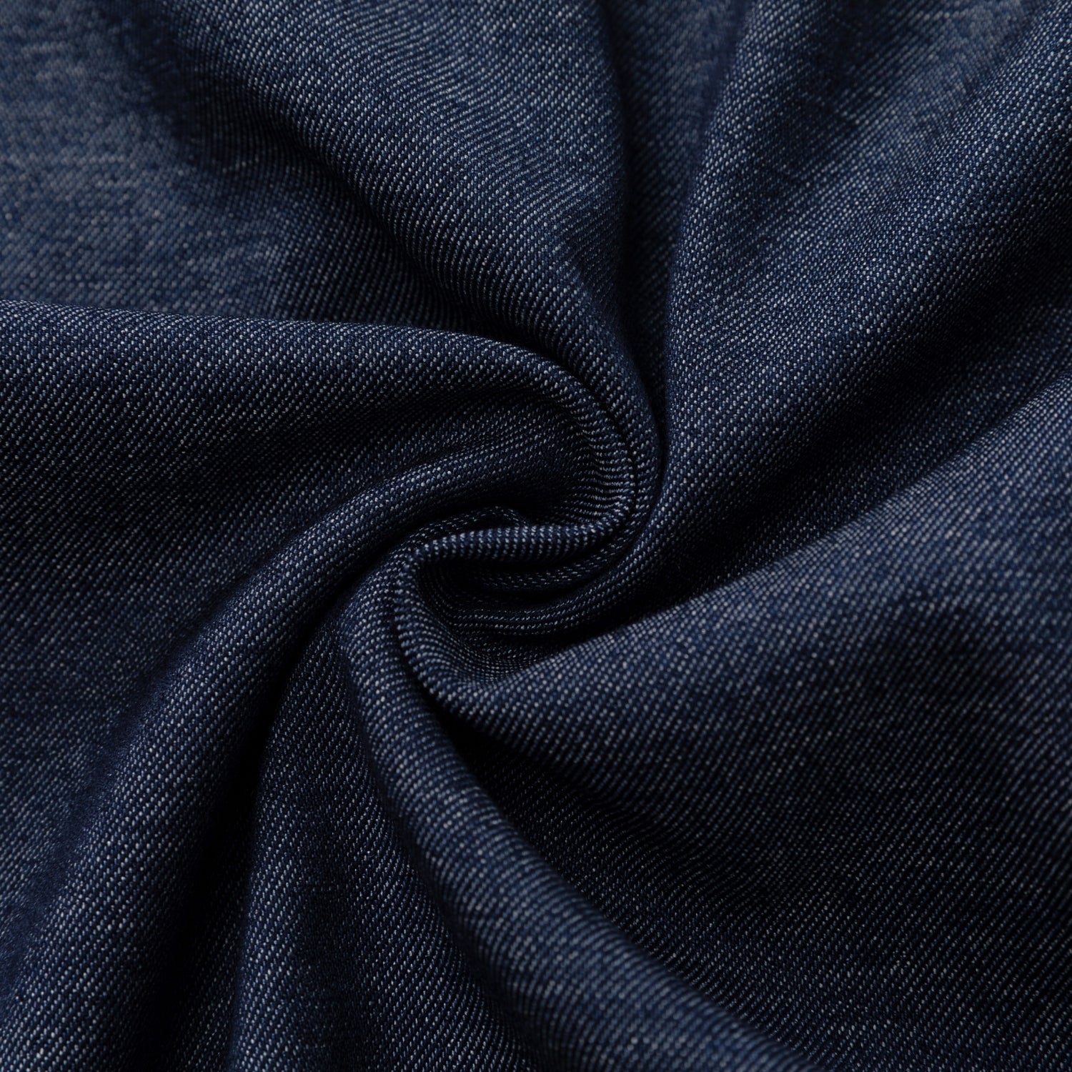 Retro Contrast-Stitch Denim-Look Shirt