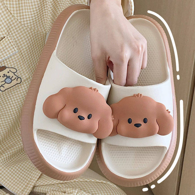 Lindas sandalias con diseño en forma de cachorro