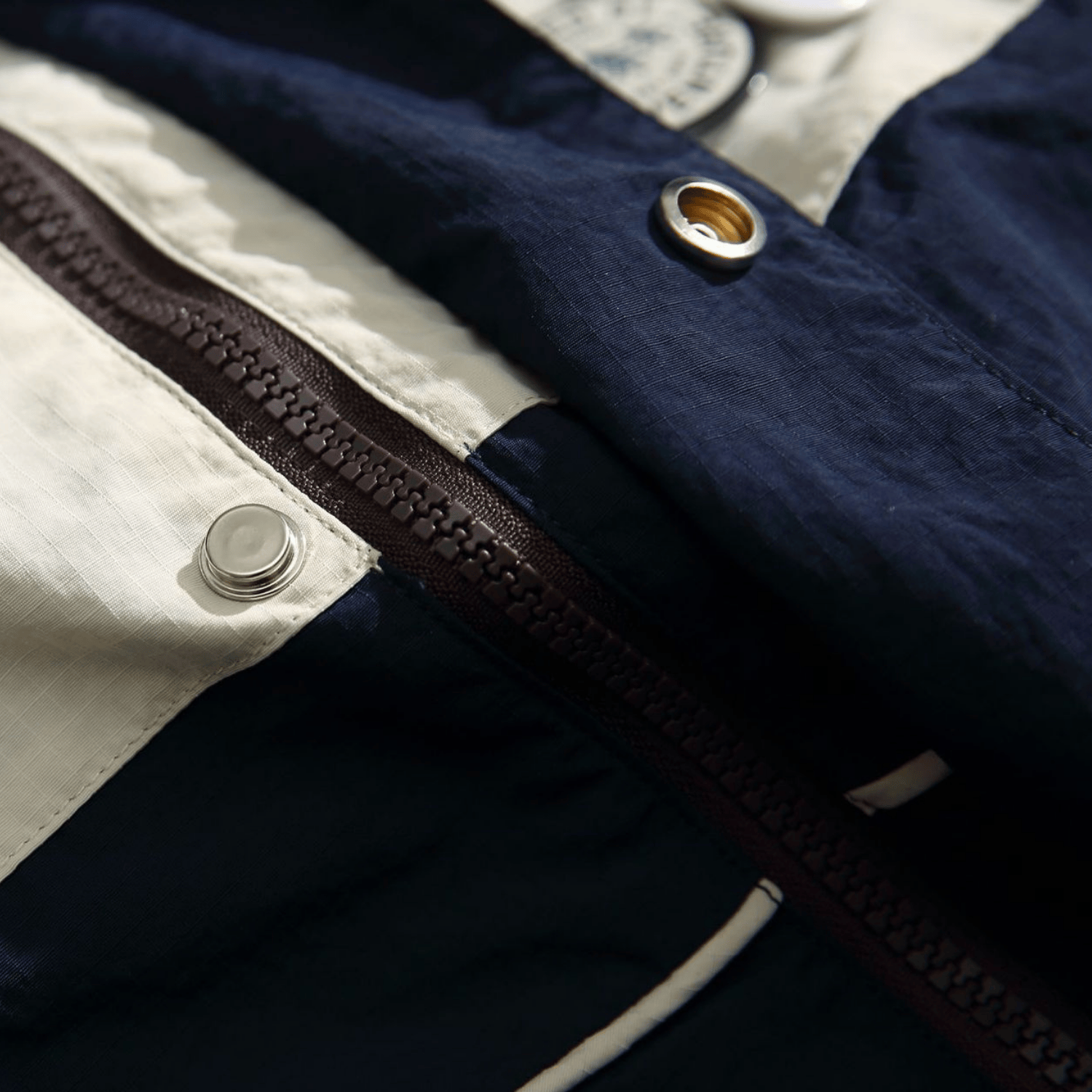 Colorblock Stand Collar Jacket