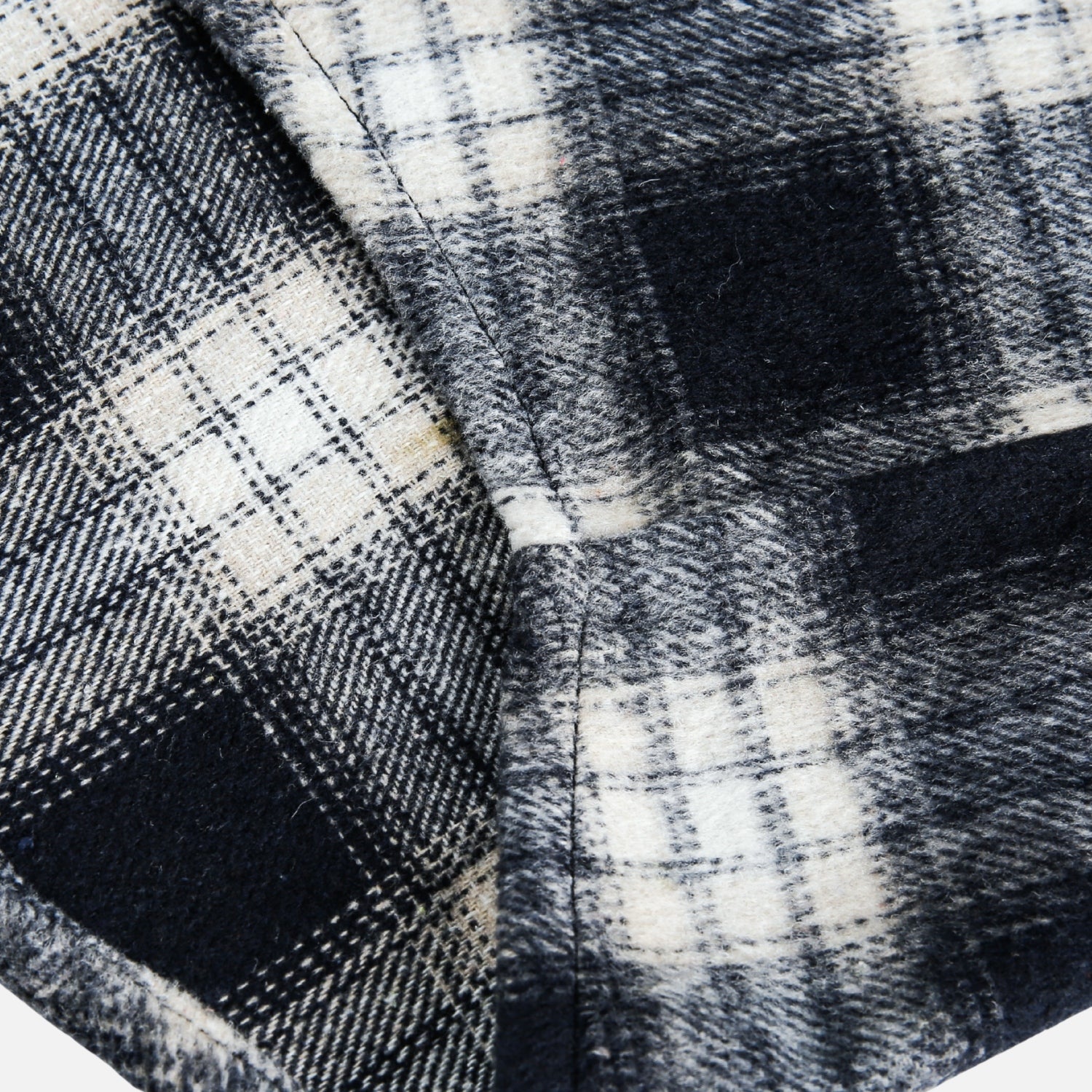 Colorblock-Hoodie mit gebürstetem Karomuster 