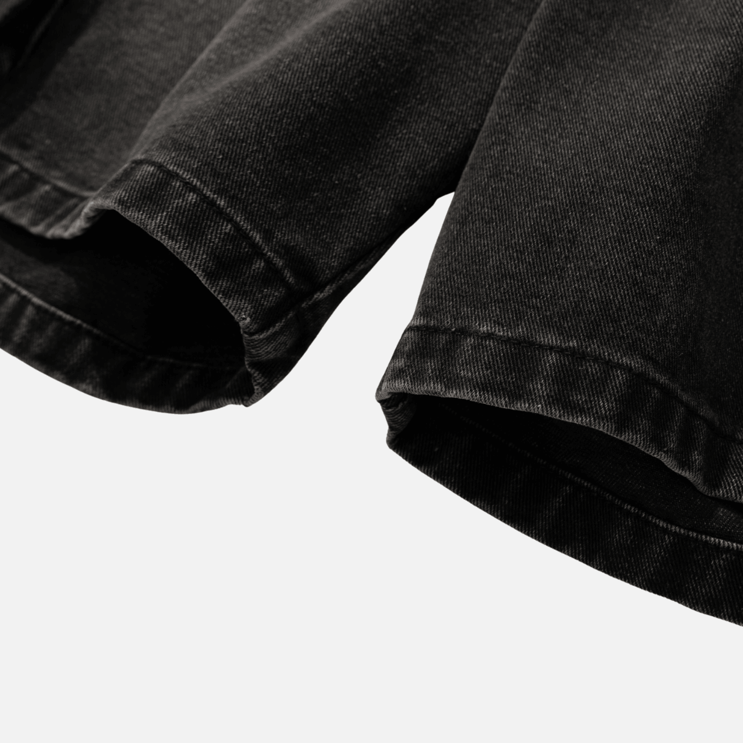 Washed Denim Cargo Shorts