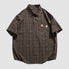 Camisas vintage de cuadros lisos