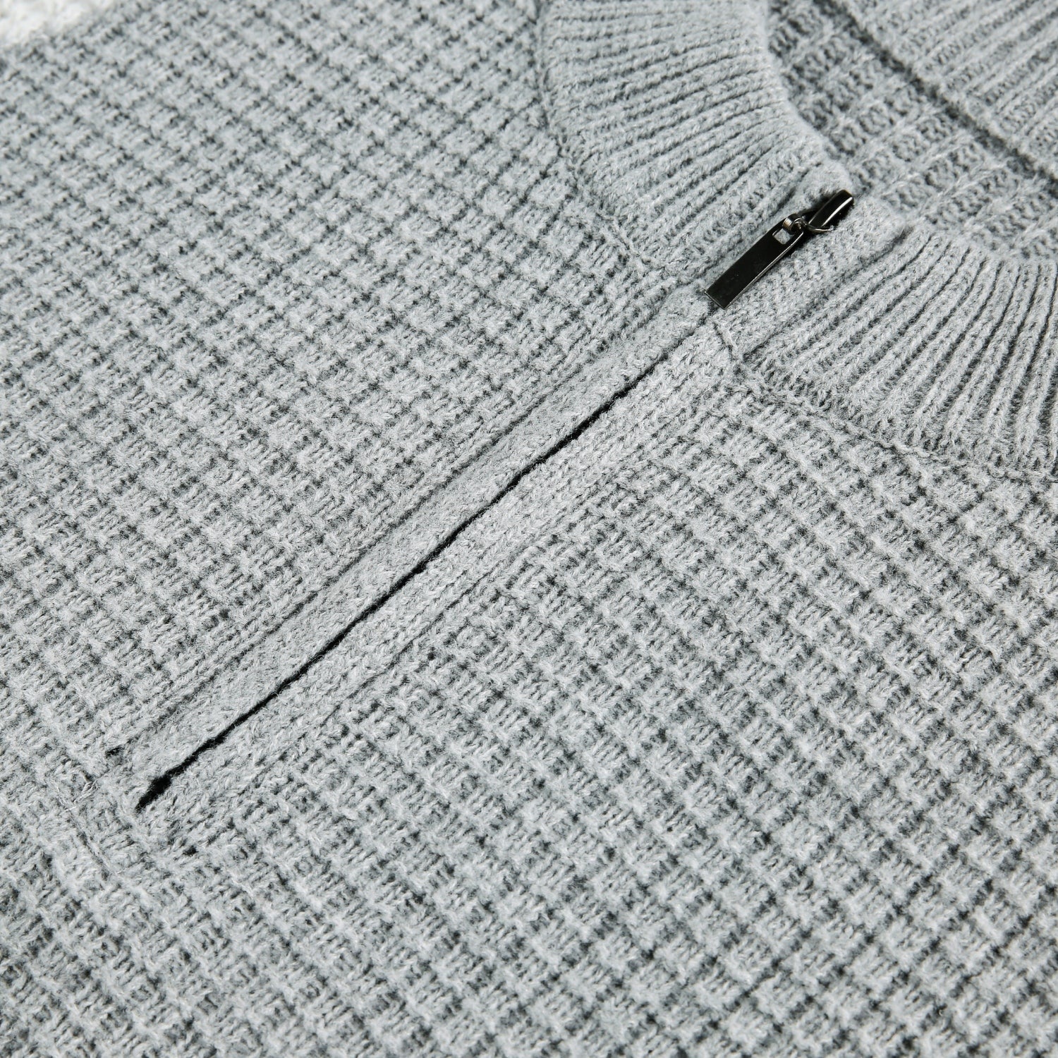 Textured Half-Zip Knit Sweatshirts