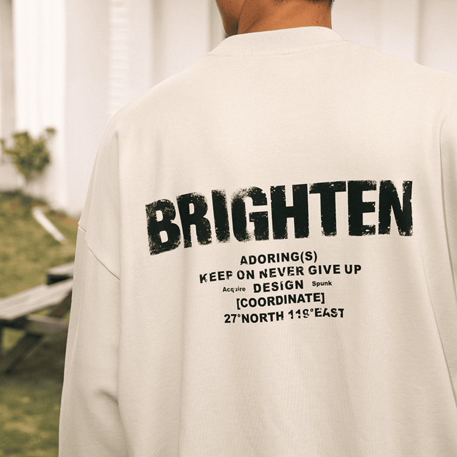 Double Letter Print Sweatshirt