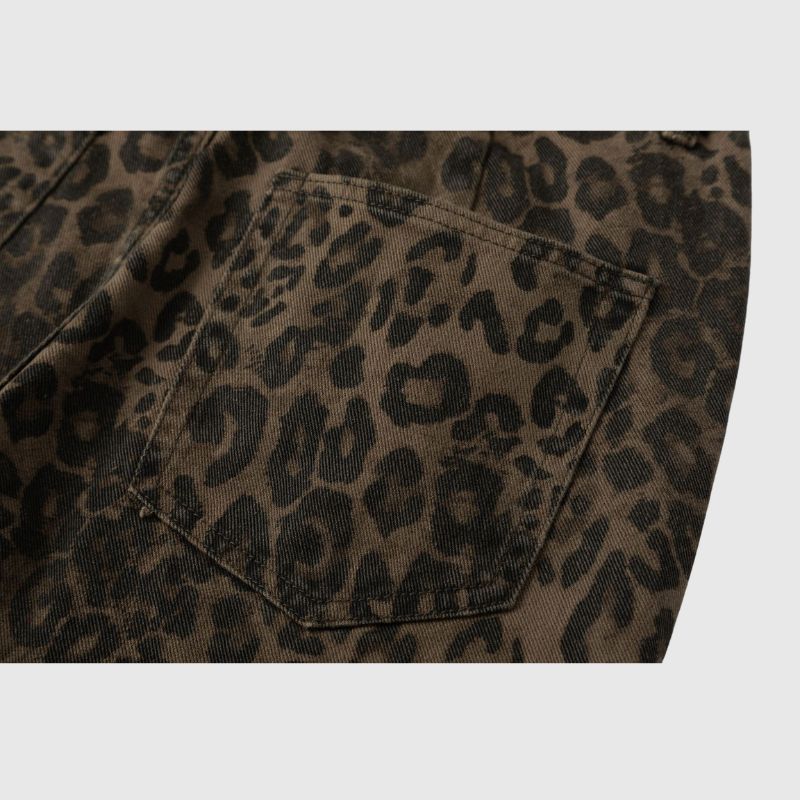 Vaqueros vintage de leopardo