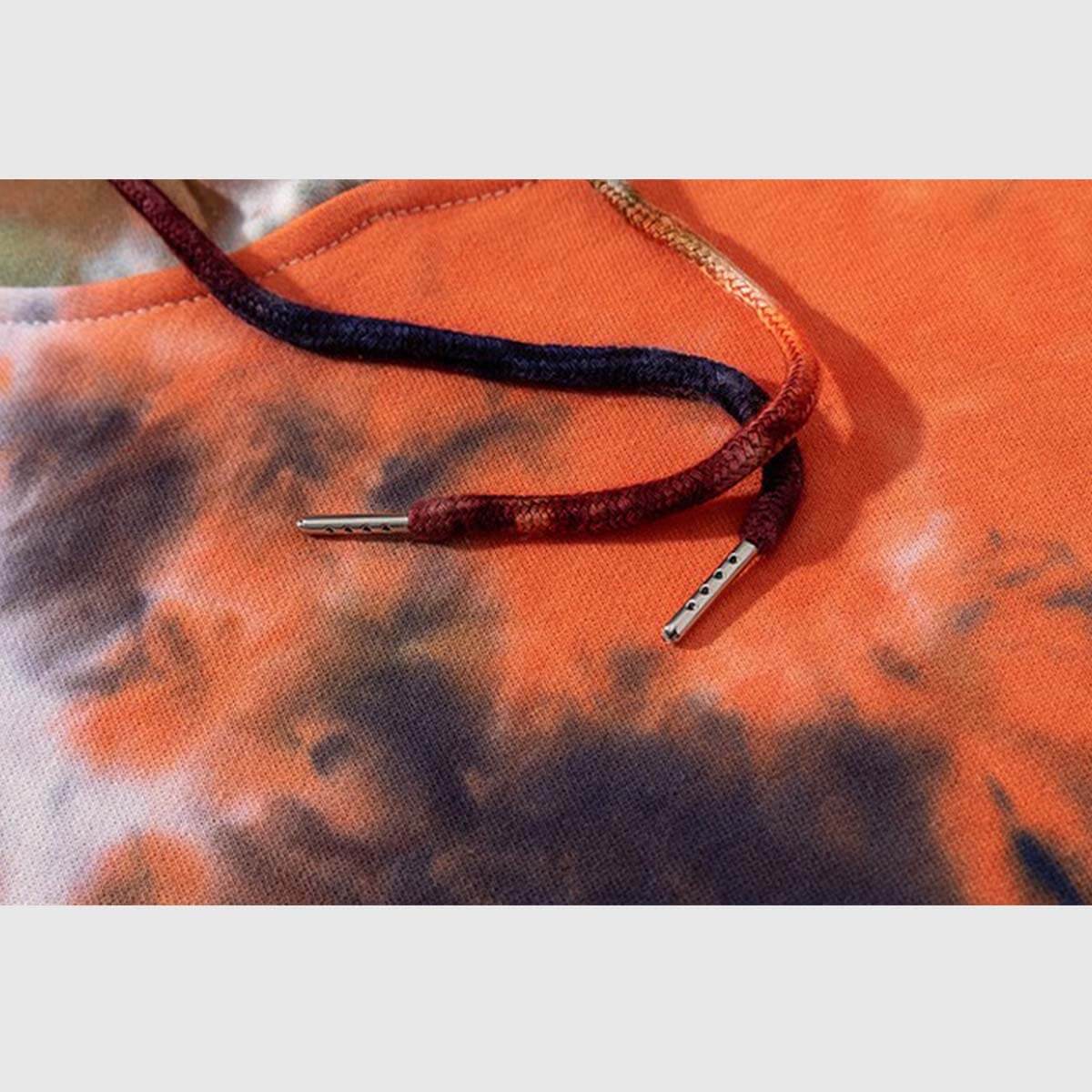 Sudadera con capucha vibrante con efecto tie-dye