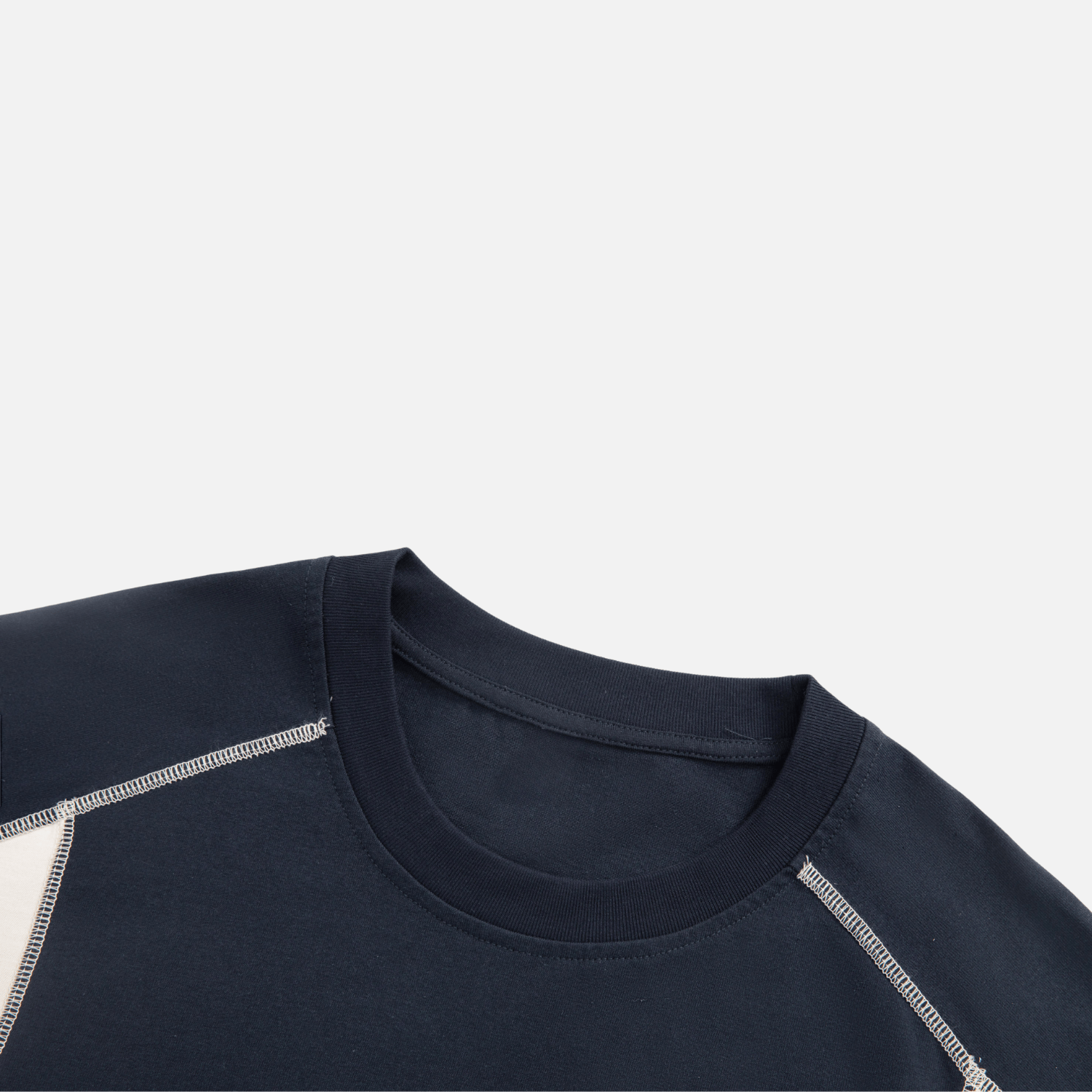 Colorblock Embroidered Cotton T-Shirt