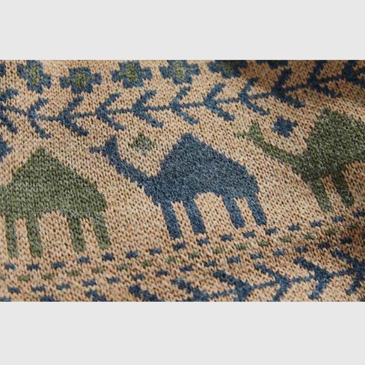 Suéter de punto con estampado tribal