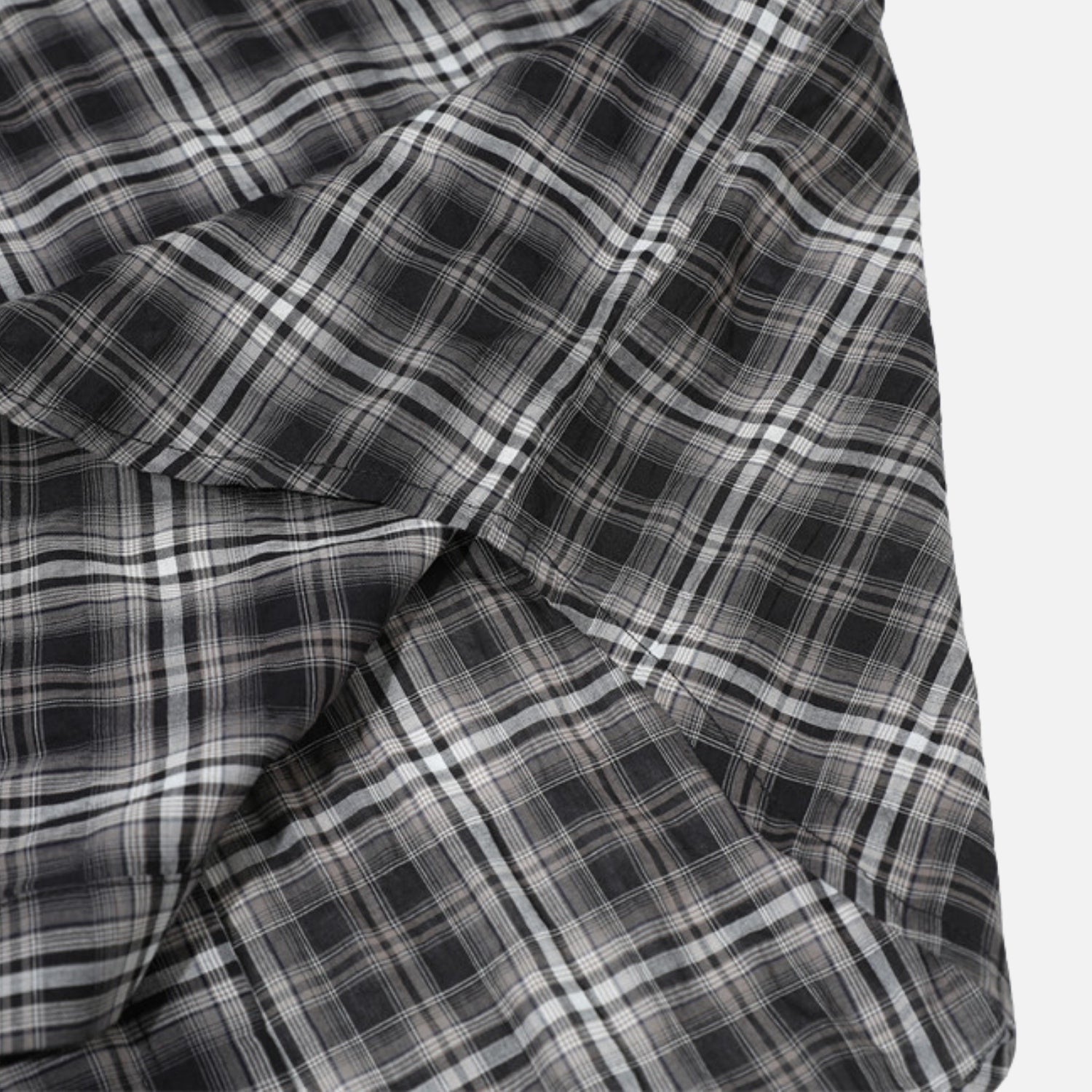 Plaid Hooded Cotton Shirt