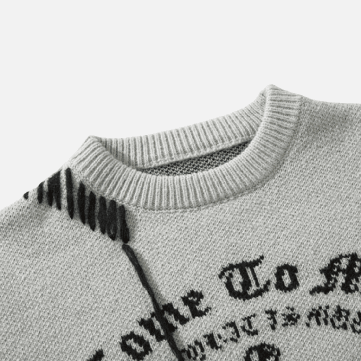 Dark Cross Jacquard Sweater