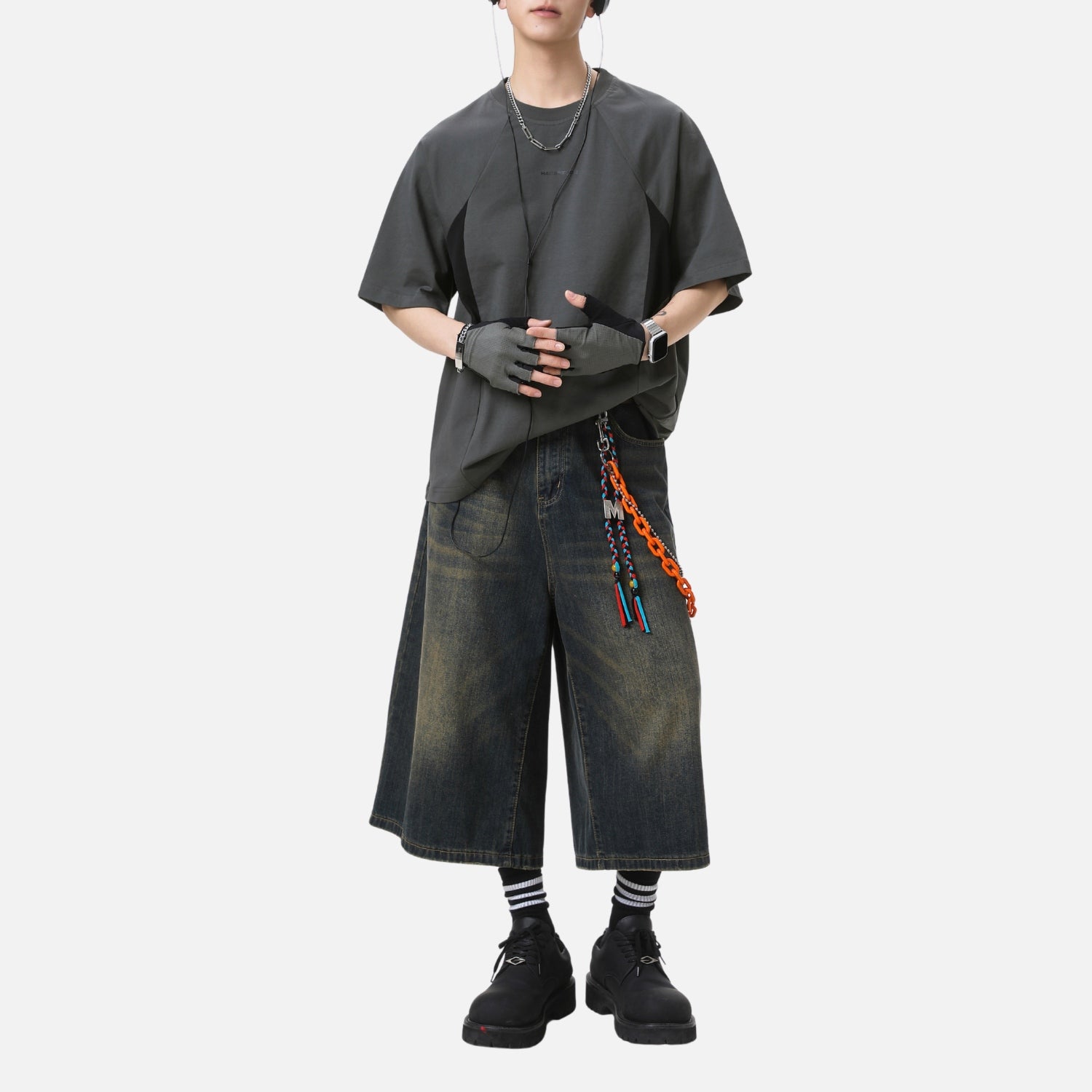 Asymmetric Mesh Panel Tee