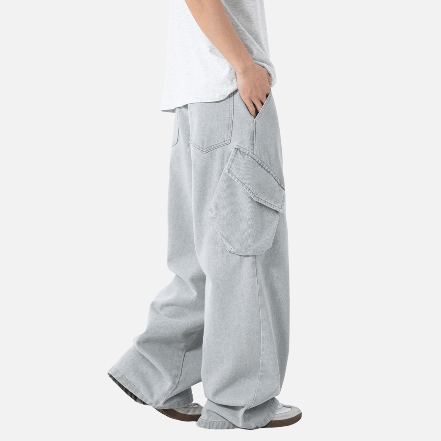 Washed Vintage Denim Pants