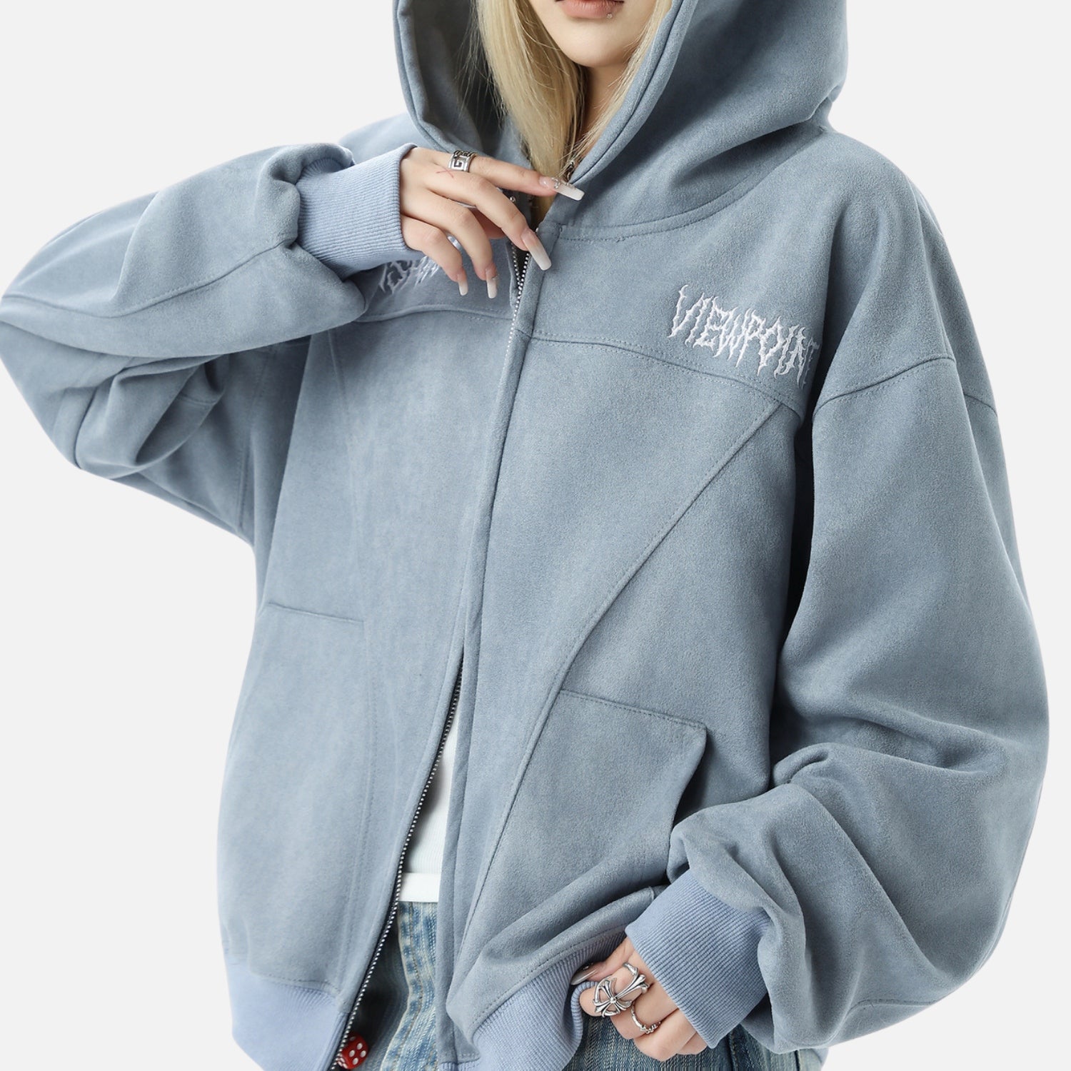 Retro Suede Hoodie Jacket