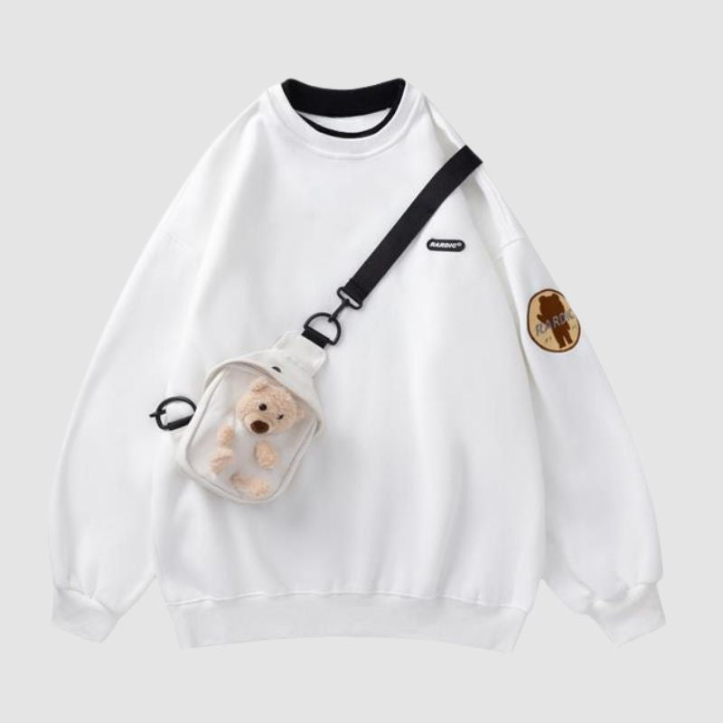 Fleece Hoodie +Teddy Bear Bag