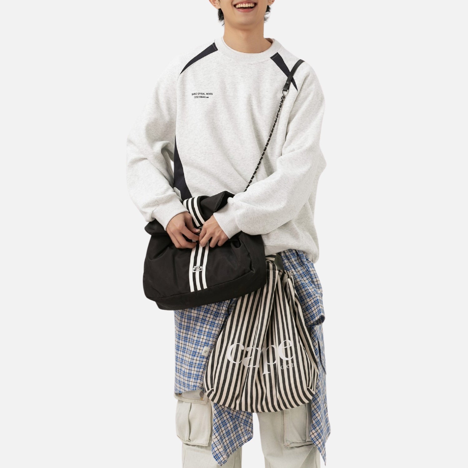 Colorblock Patchwork Crewneck Sweatshirt