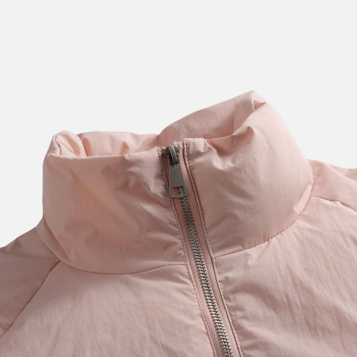 Minimalist Stand-Collar Puffer Jacket