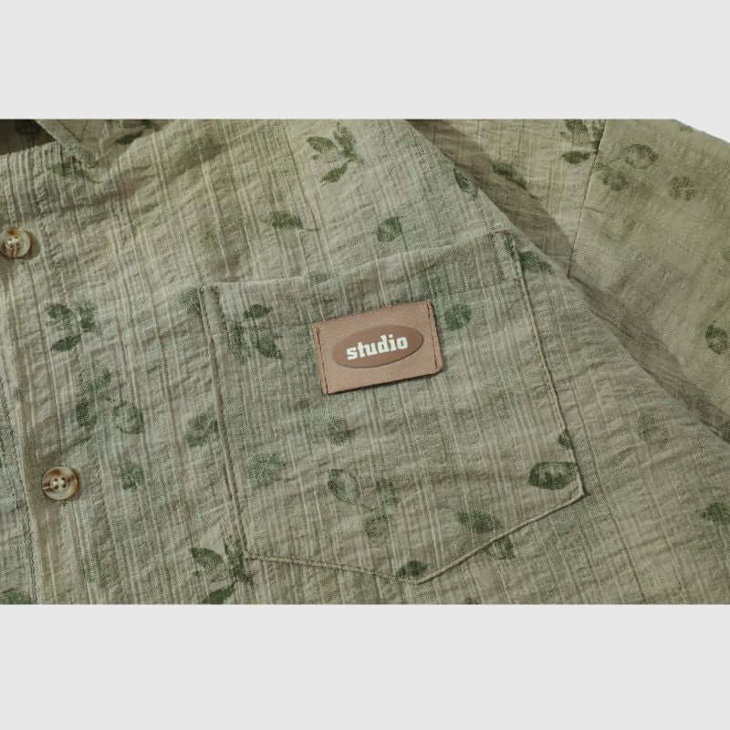 Camisas vintage con estampado floral completo