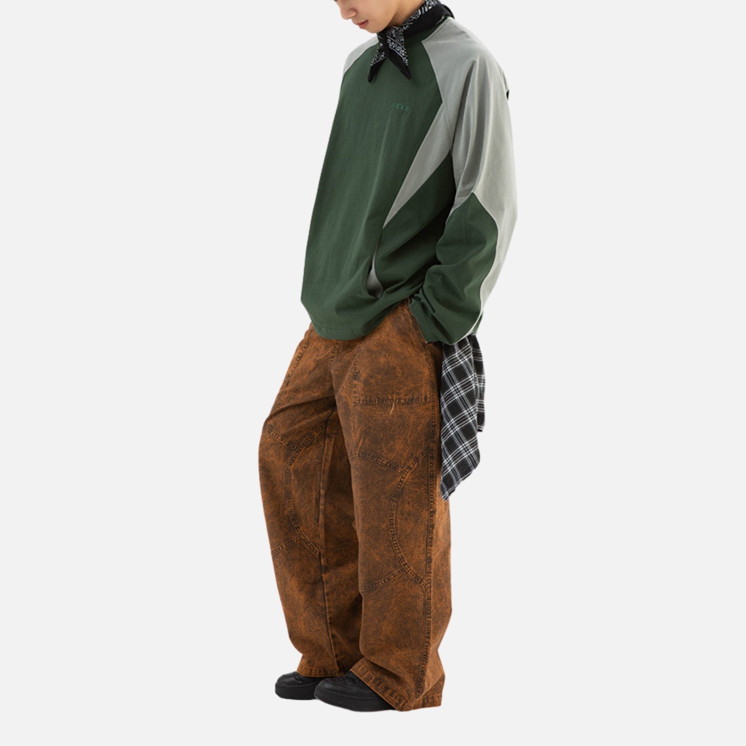 Colorblock Cotton Crewneck Sweatshirt