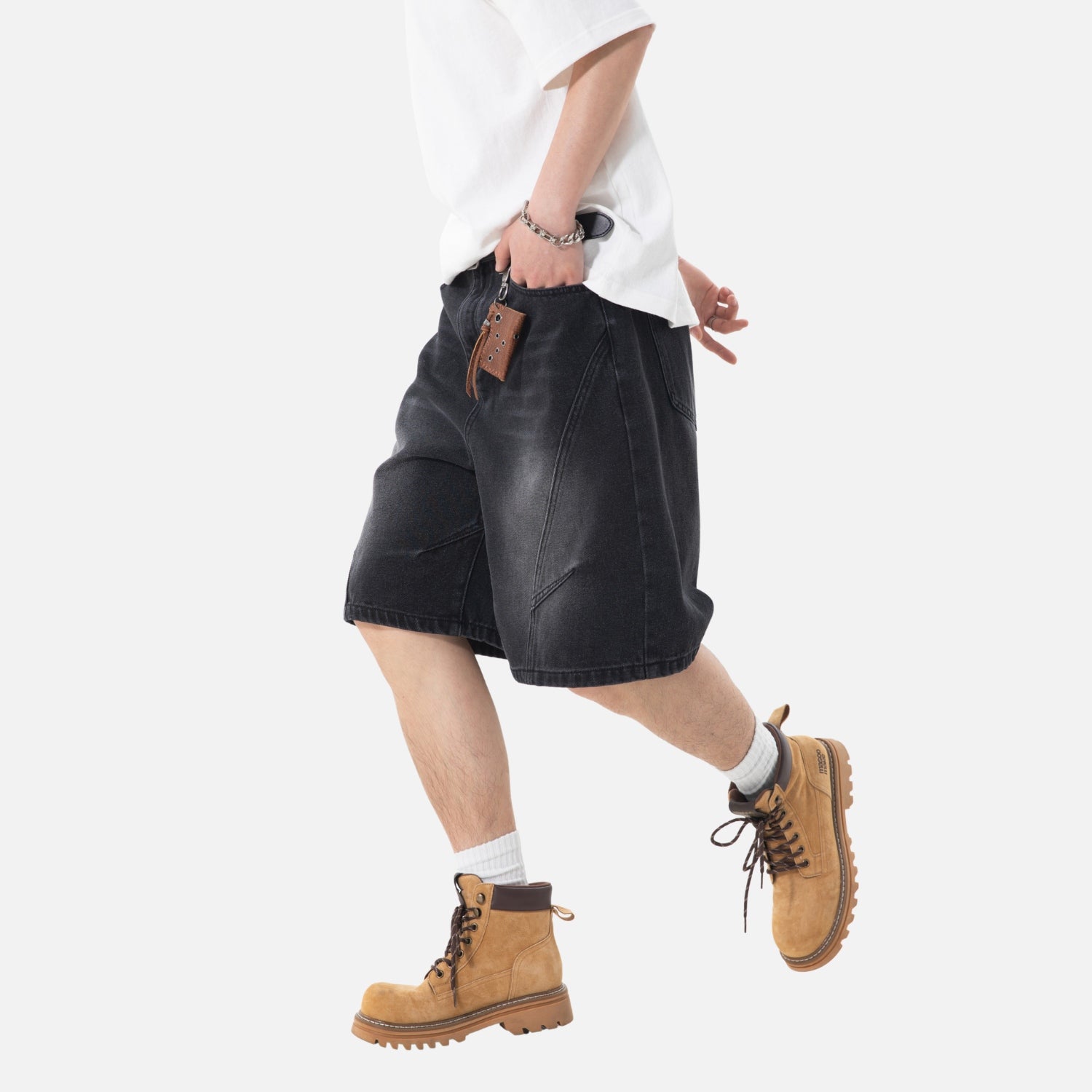 Vintage Washed Denim Shorts