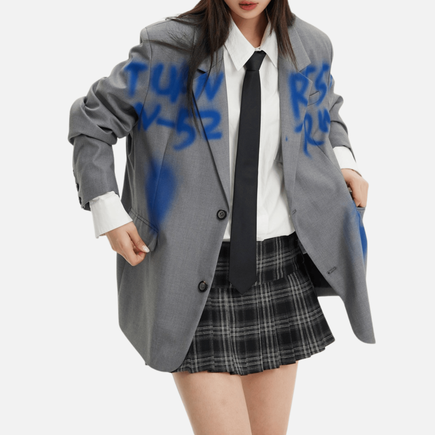 Graffiti-Inspired Vintage Blazer